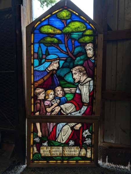 Jesus-Blessing-the-Children-Antique-Church-Window