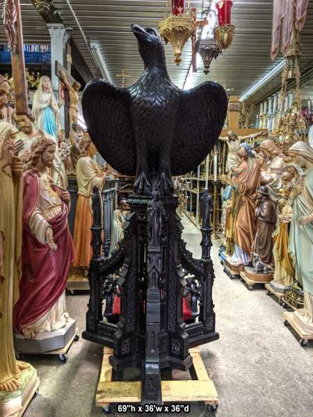 Fine-Hand-Carved-Black-Oak-Eagle-Lectern-1866