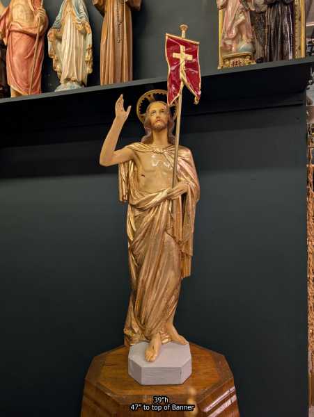 Early-Carved-Wood-Risen-Christ-Church-Statue-39-inch
